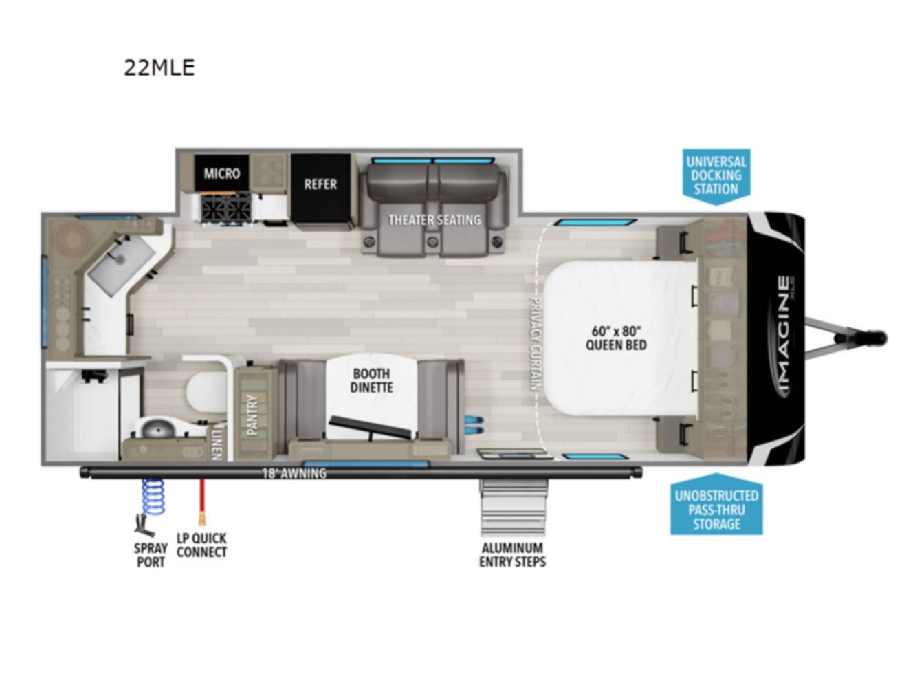 A photo of this 2024 Grand Design Imagine XLS 22MLE