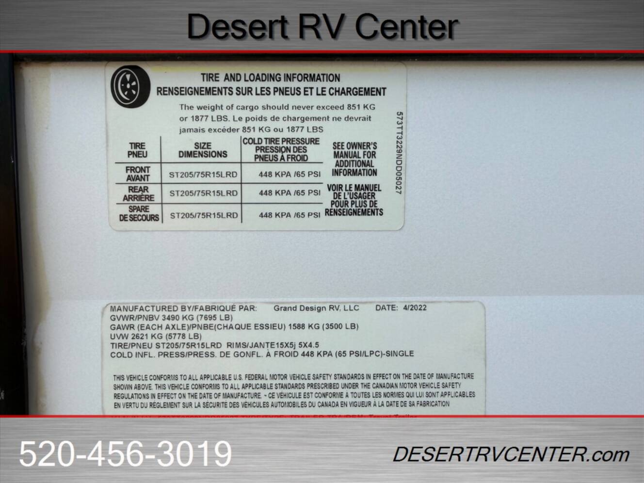 A photo of this 2022 Grand Design 255FK