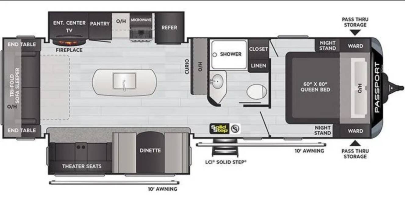 A photo of this 2022 Keystone Rv Passport GT Series 2870RL