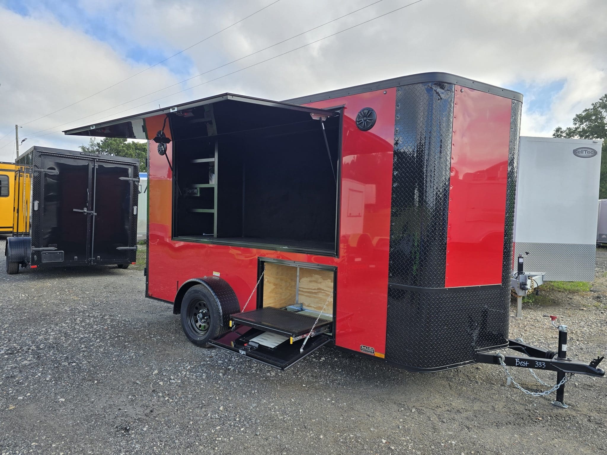 2026 arisingtrailers 6x12 Single Axle Enclosed tailgate trailer GA Bulldog r in Byron, GA