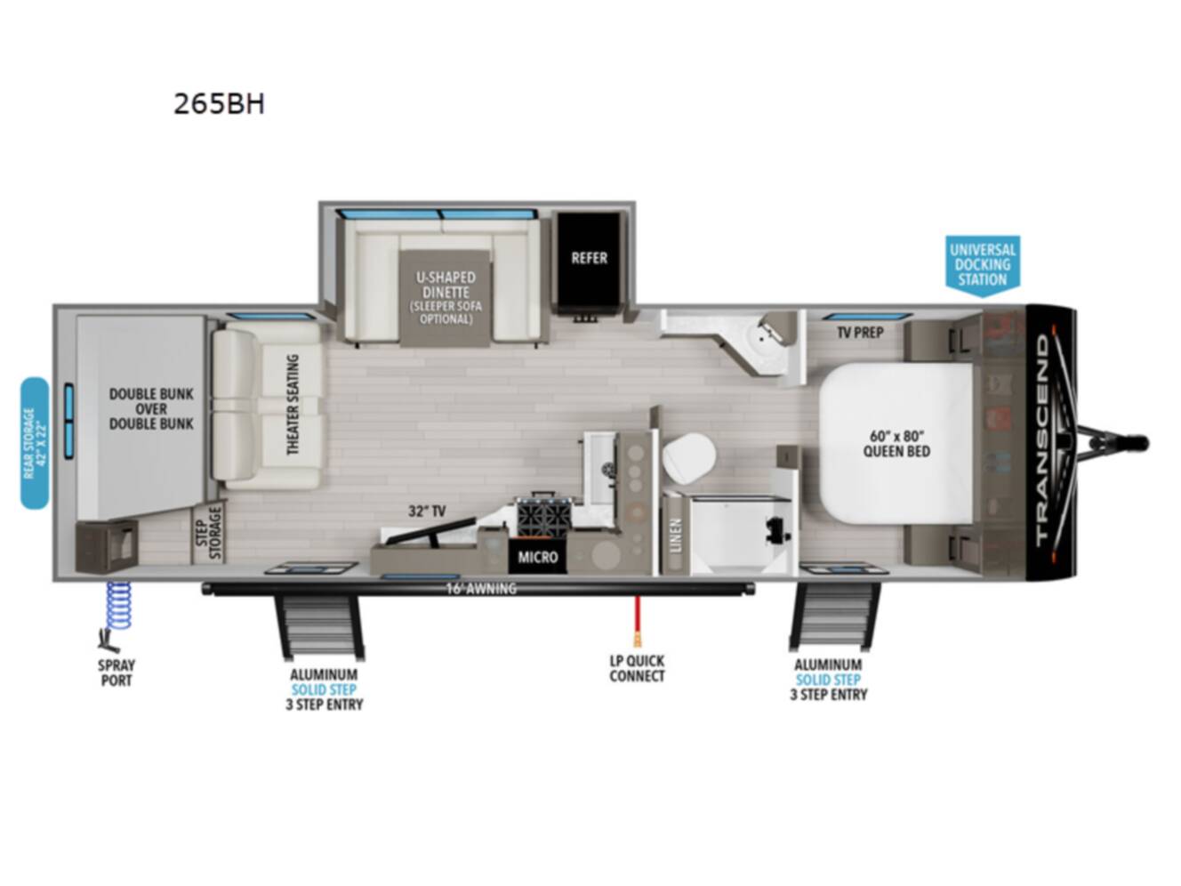 A photo of this 2025 Grand Design Transcend Xplor 265BHT