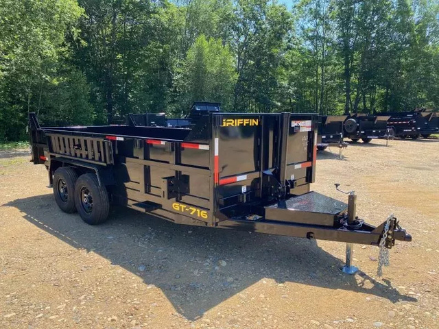 2026 GRIFFIN 7x16 Powder Coated 14K Telescopic Dump Trailer w/R in Loudon, NH