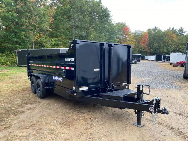 2026 SURE-TRAC 7X16 Powder Coated 14K Telescopic 3' High Side Dum in Loudon, NH