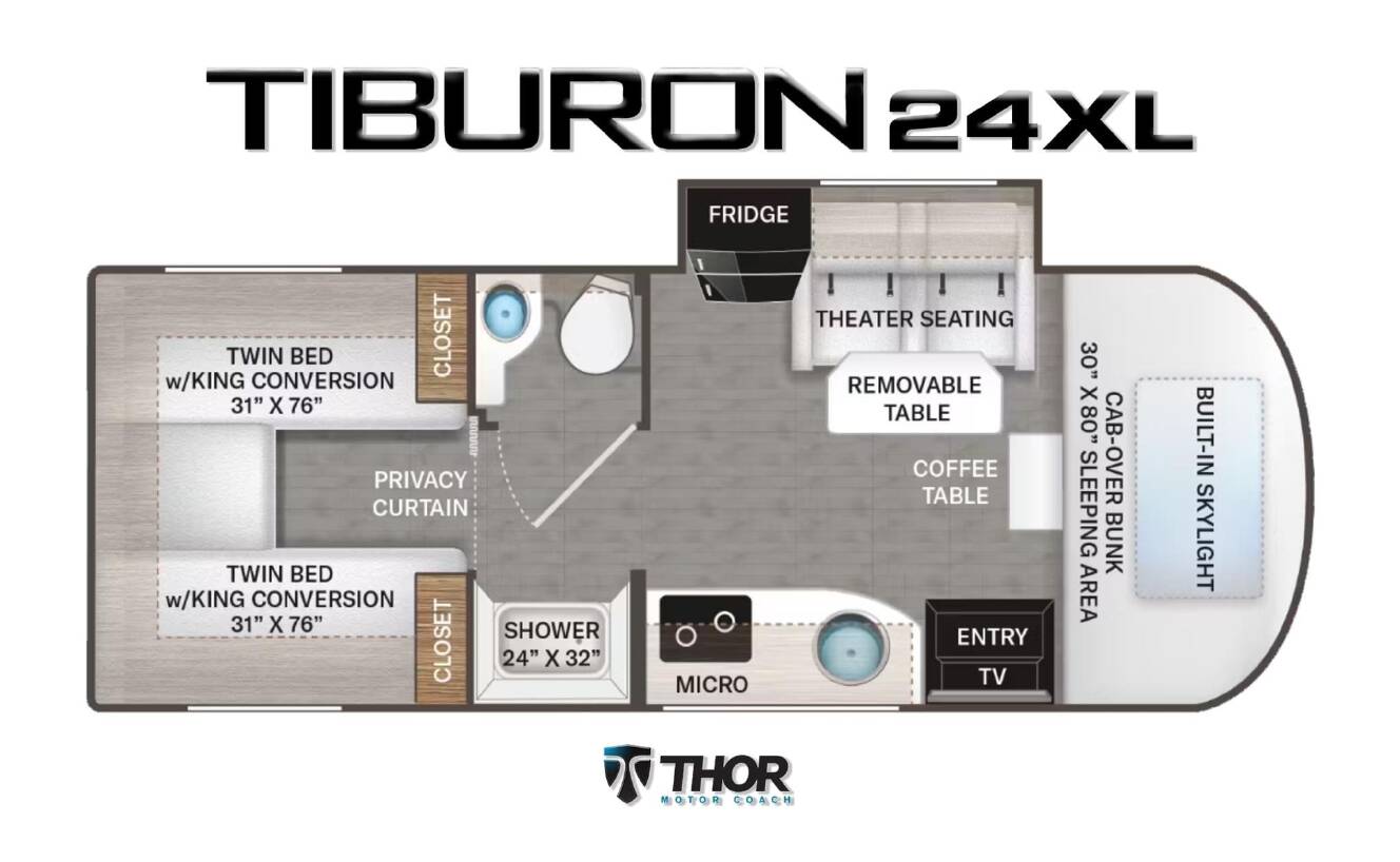 A photo of this 2025 Thor Motor Coach TIBURON 24XL