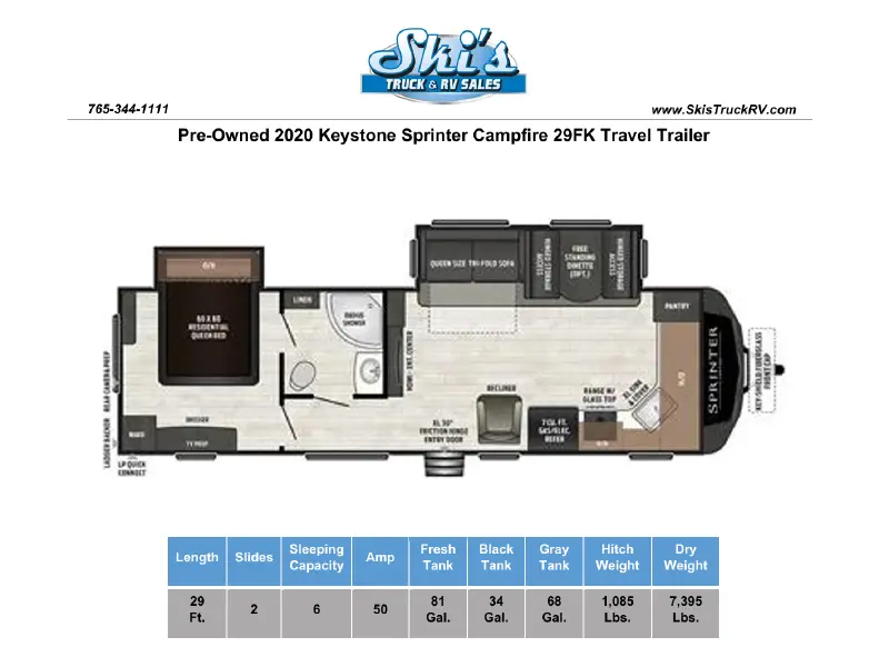 2020 Keystone Sprinter Campfire 29FK