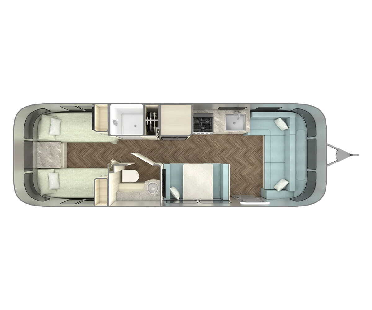 A photo of this 2024 Airstream International 28RB Twin