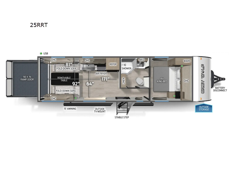 2026 Forest River Rv Cherokee Grey Wolf 25RRT in springville TN