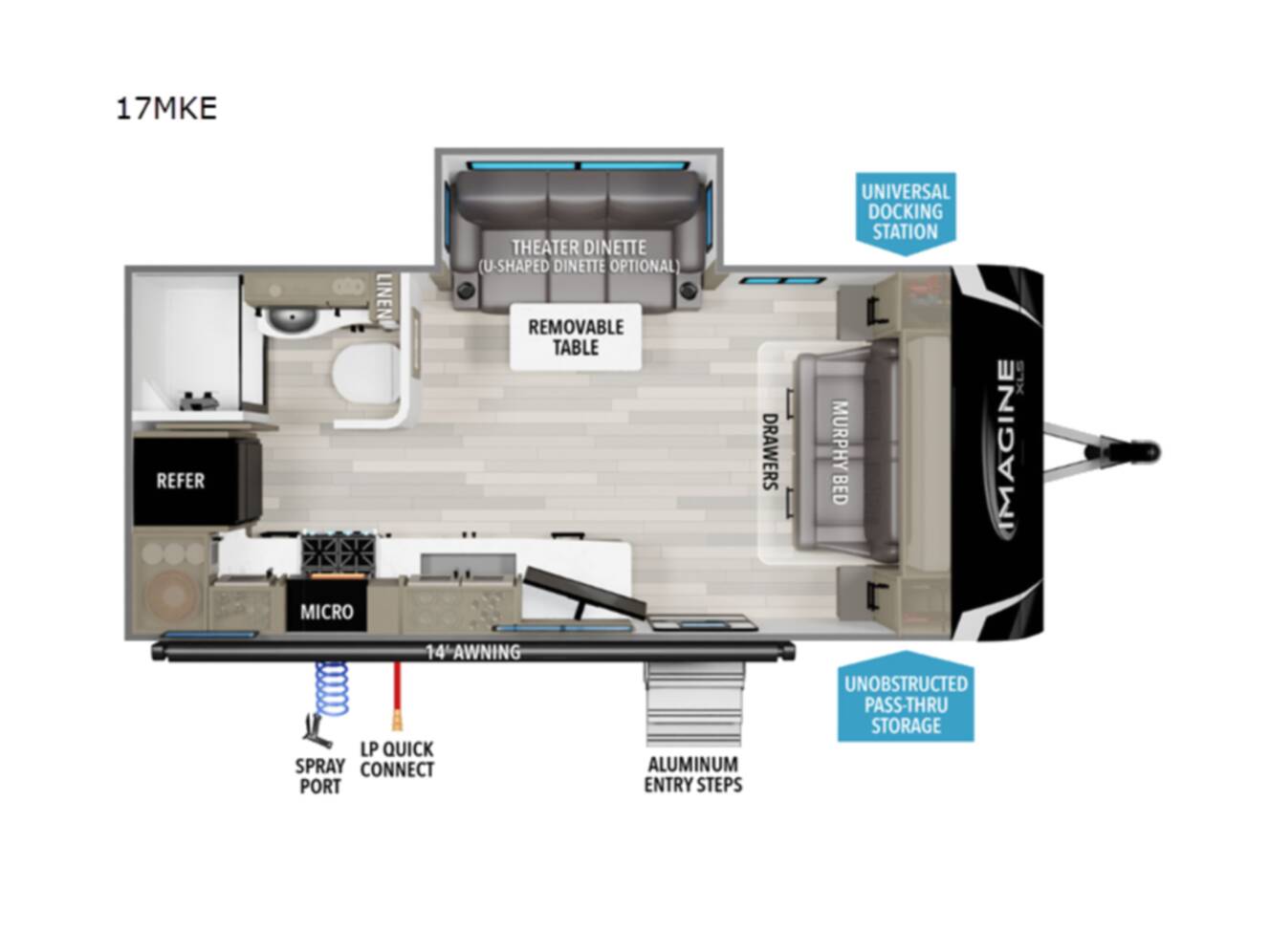 A photo of this 2024 Grand Design Imagine XLS 17MKE