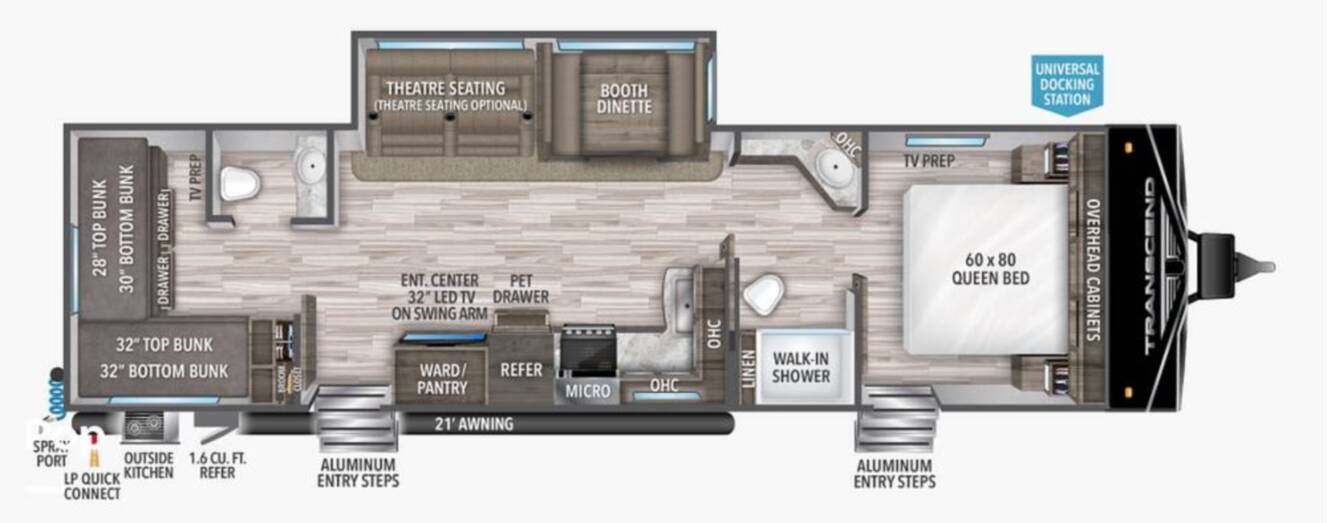 A photo of this 2022 Grand Design Transcend Xplor 321BH
