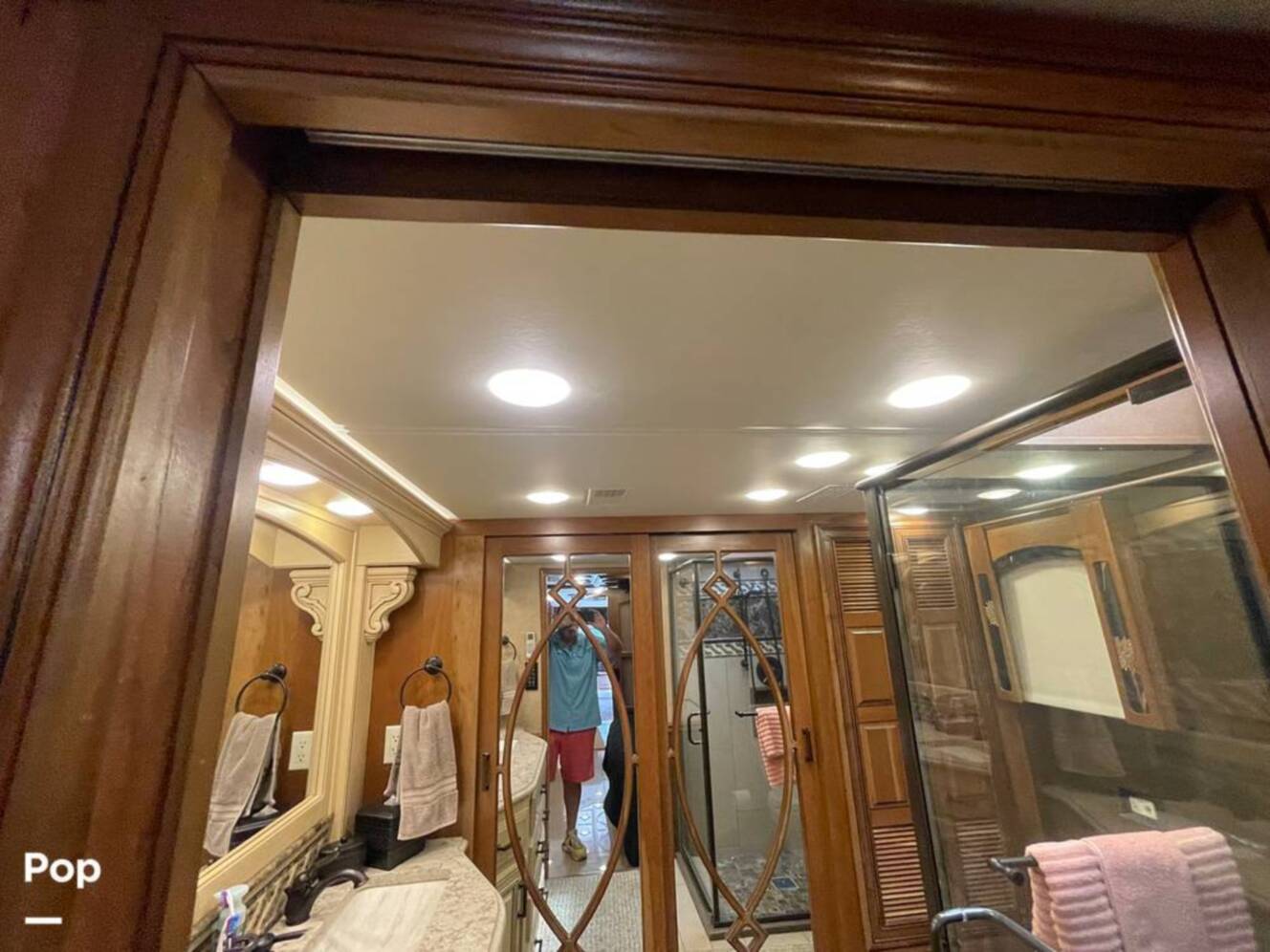 A photo of this 2015 Entegra Coach Cornerstone 45B