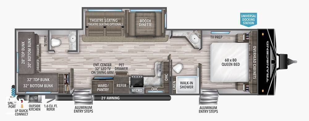A photo of this 2022 Grand Design Transcend Xplor 321BH