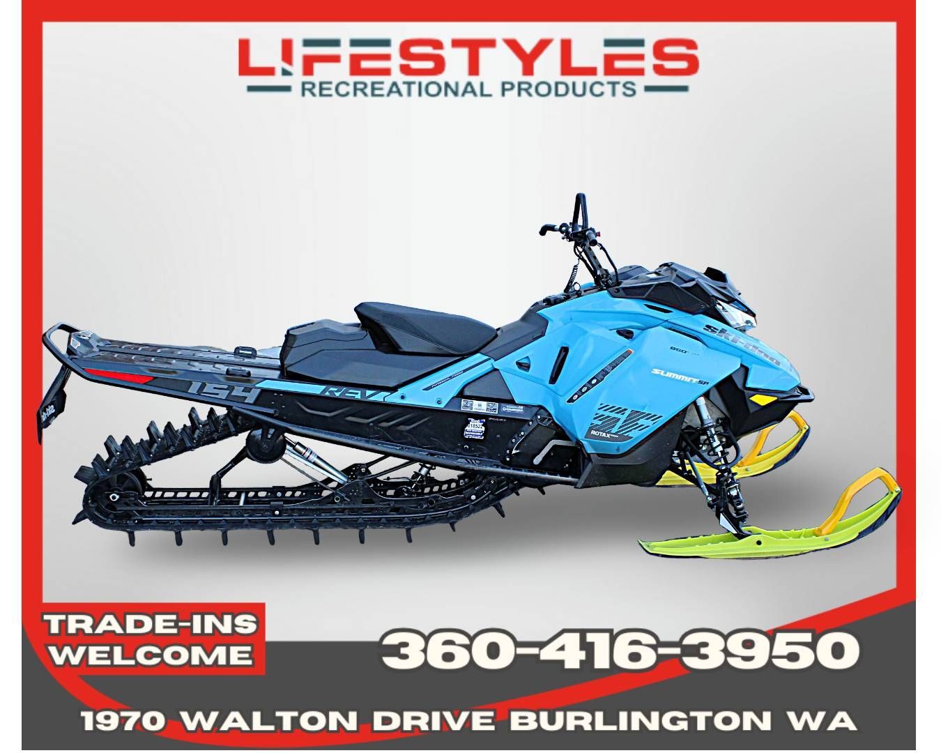 2020 Ski-Doo Summit SP 154 850 E-TEC SHOT PowderMax Light 3.0 w/ Fl in burlington WA