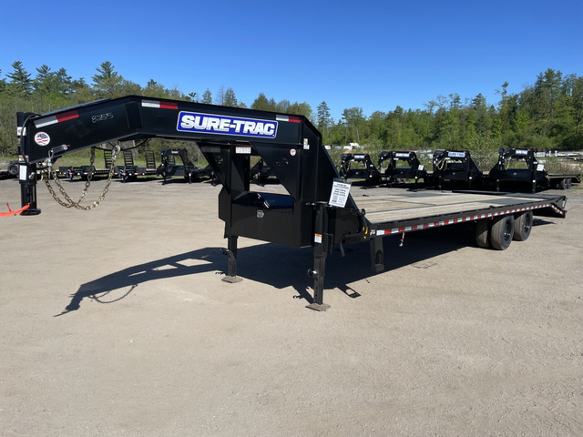 2026 SURE-TRAC 8.5X25+5 Powder Coated 22.5K Gooseneck Deckover Eq in Turner, ME