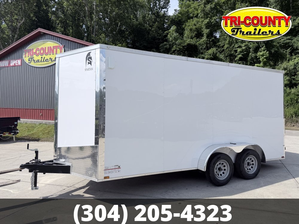 2026 Spartan 7x16 7K ENCLOSED 7' INTERIOR HEIGHT .030 METAL SIDES WH in Beaver, WV