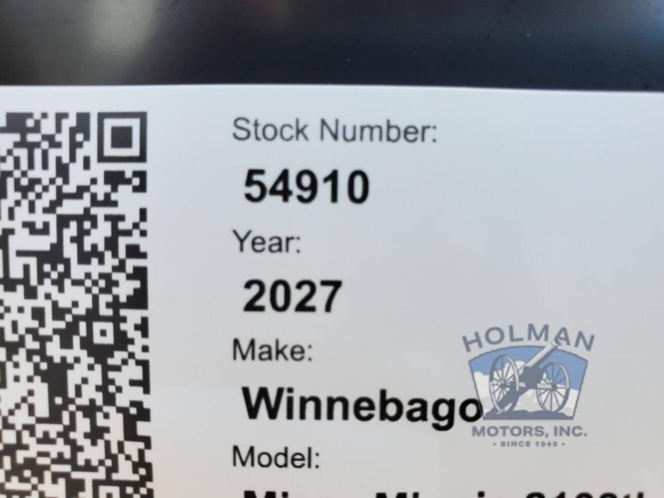 A photo of this 2027 Winnebago Micro Minnie 2108TB