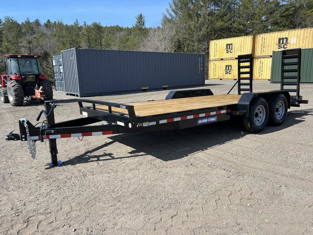 2025 SURE-TRAC 7X16+2 14K Powder Coated Equipment Trailer W/ Spri in Turner, ME