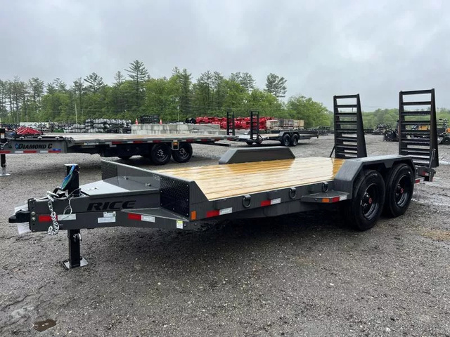 2025 RICE 7X18 16K Powder Coated Equipment Hauler W/Ramps & in Turner, ME