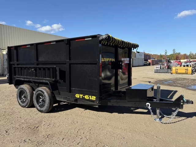 2026 GRIFFIN 6X12 10K Powder Coated Dump W/48 High Sides, Tarp in Turner, ME