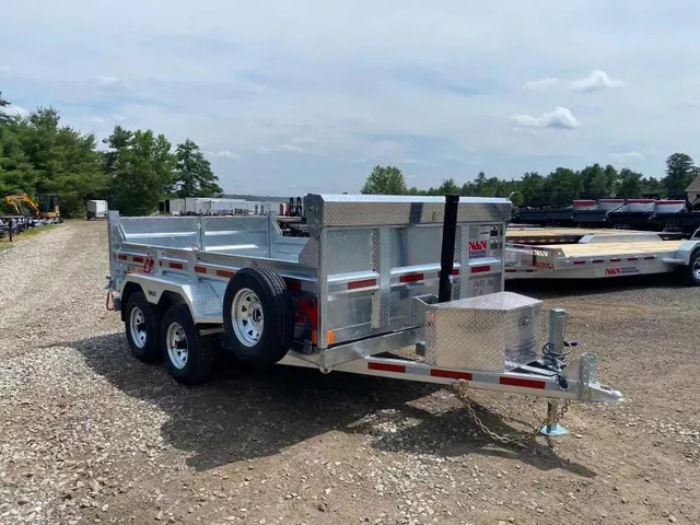 2026 N&N 7X12 Galvanized 10K Dump Trailer W/Tarp Kit & Ramp in Turner, ME