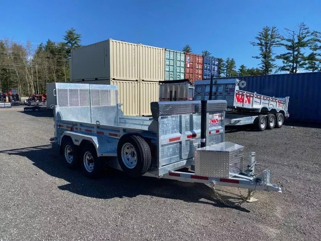 2026 SOUTHLAND 6X12 Galvanized 10K Dump Trailer W/Rear Combo Gate in Turner, ME