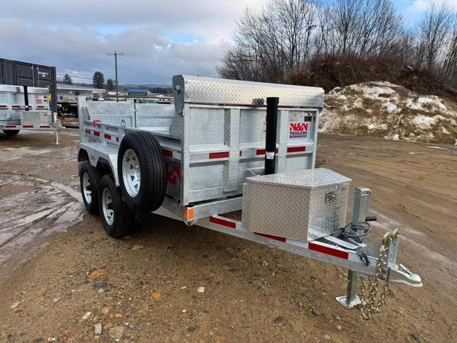 2026 N&N 5X10 Galvanized 10K Dump Trailer W/Tarp Kit, Ramps in Turner, ME