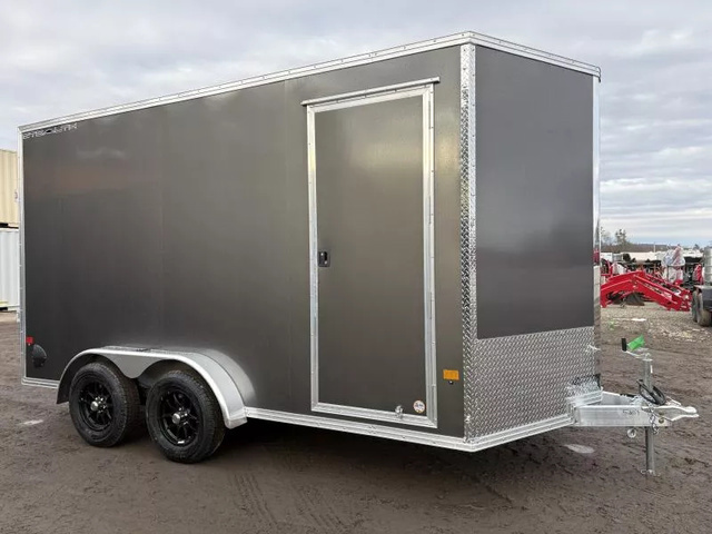 2026 STEALTH 7.4X14 Aluminum Enclosed Cargo W/Extra Height, Bla in Turner, ME