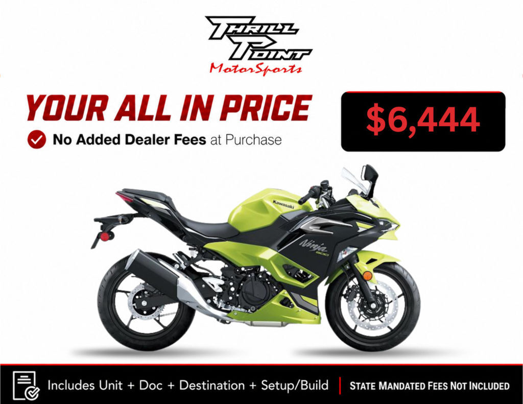 2026 Kawasaki Ninja® 500 ABS Metallic Yellowish Green/Ebony ABS in Medina, OH