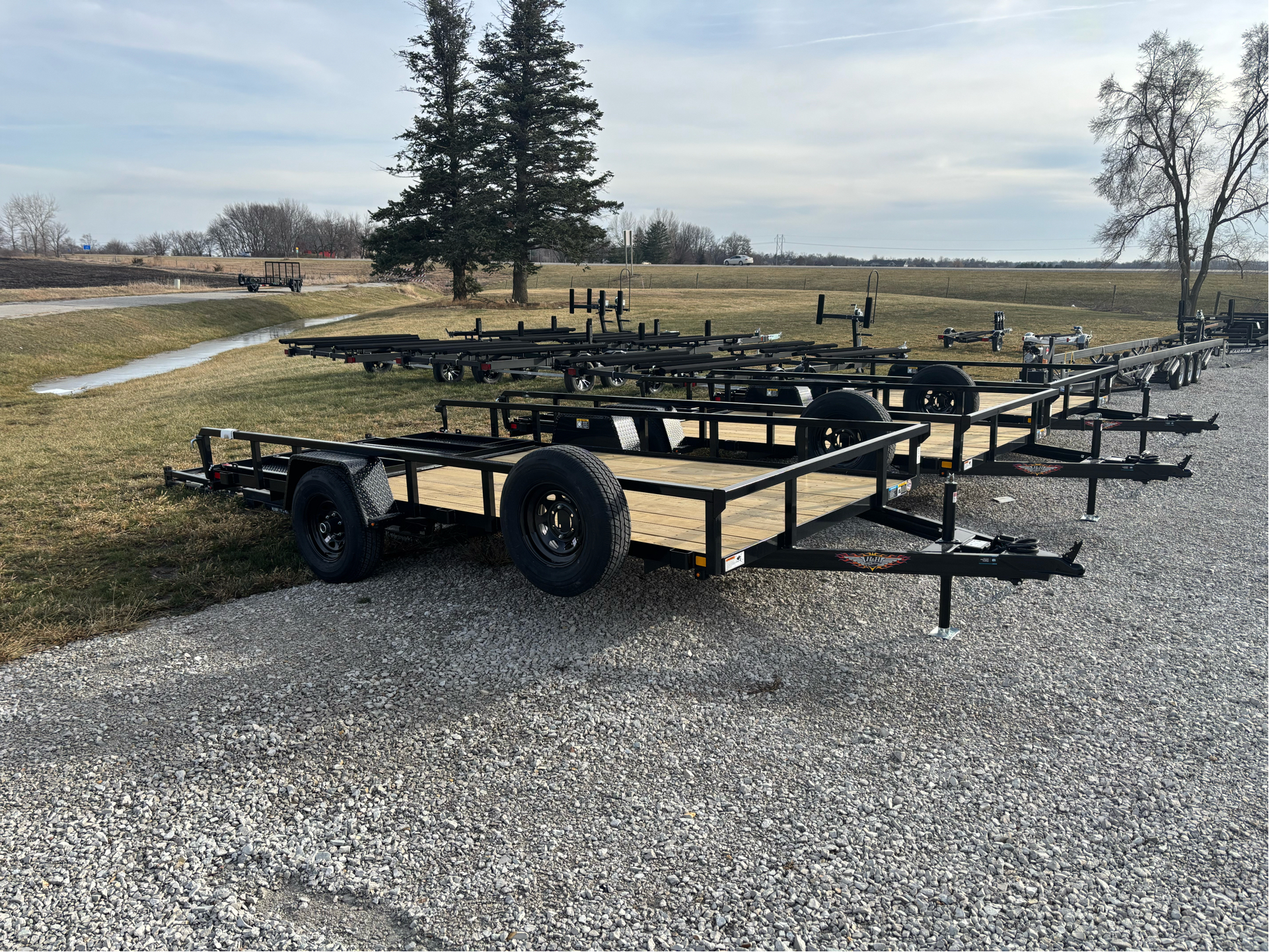 2025 H&H 82 x 14 Rail Side Utility Trailer in Ottumwa, IA
