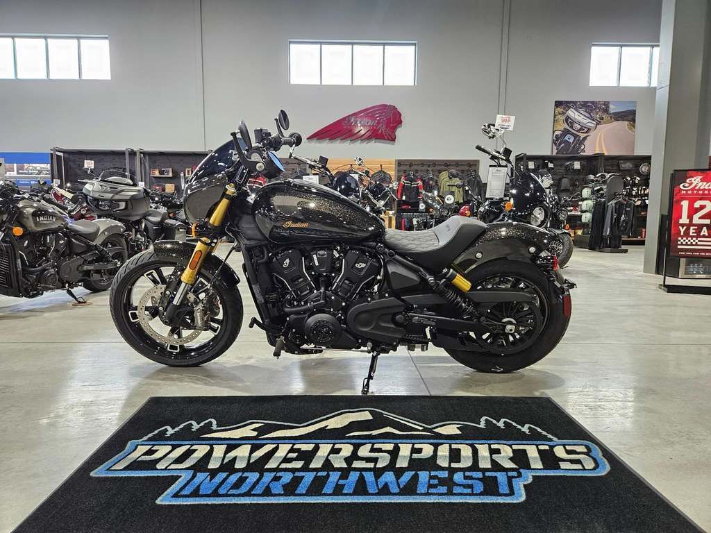 2026 Indian Motorcycle® 101 Scout® Black Crystal with Super Graphite BASE in Chehalis, WA