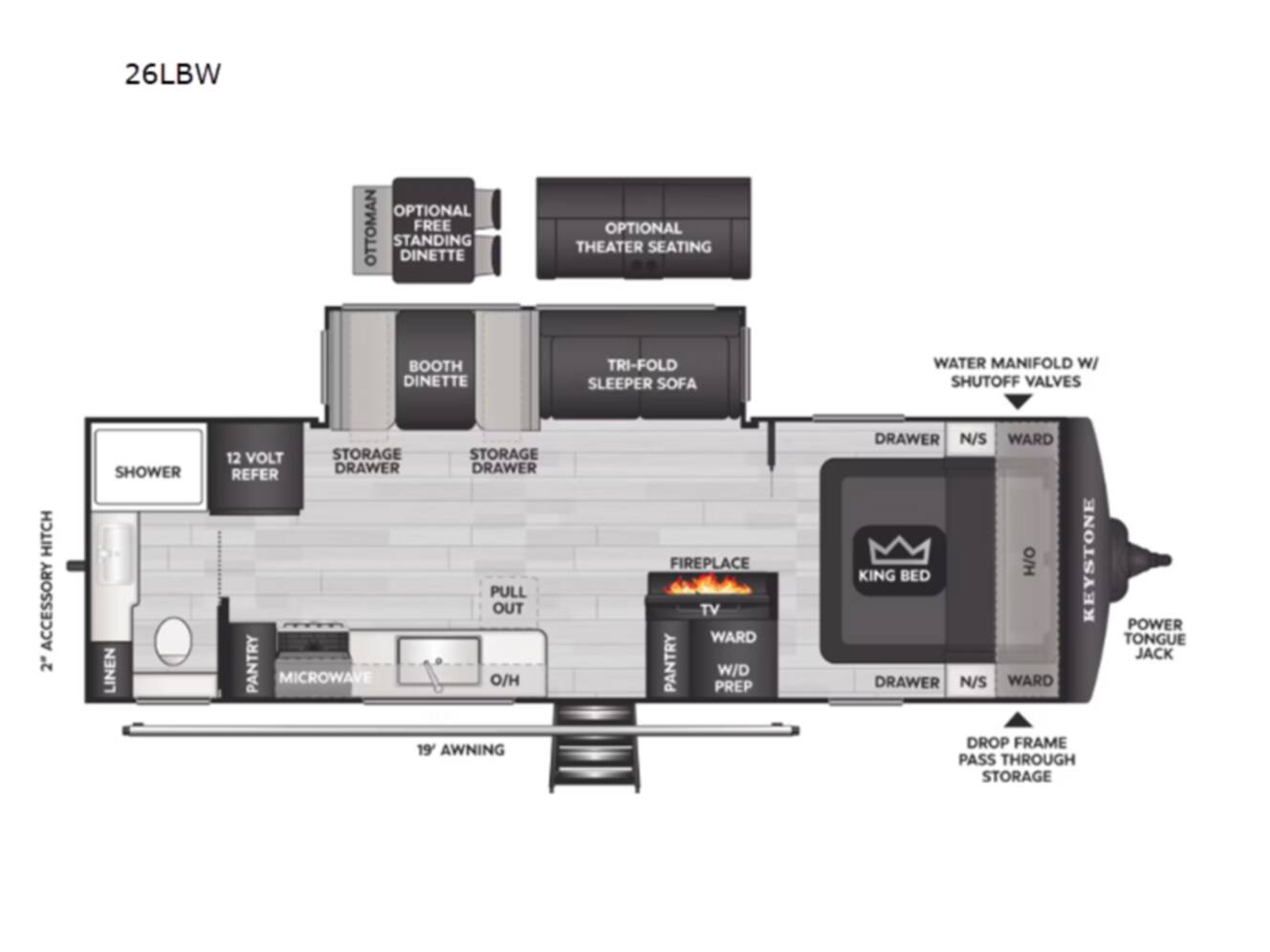 A photo of this 2027 Keystone Rv Cougar 26LBW