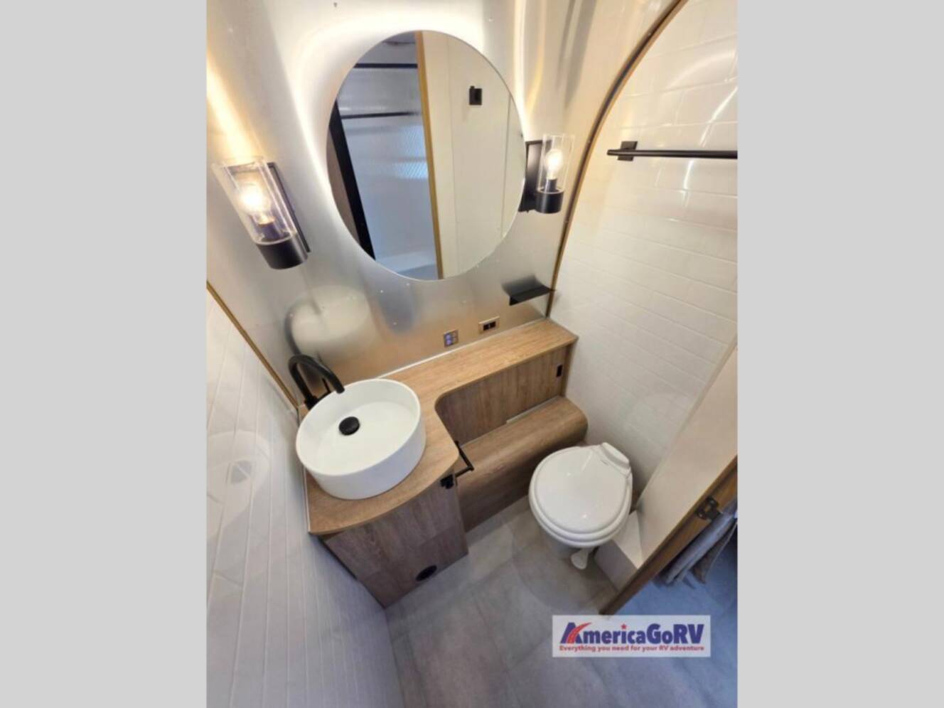 A photo of this 2023 Airstream Pottery Barn Special Edition 28RB