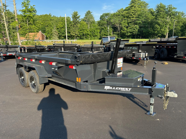 2026 HILLCREST 6X12 Powder Coated 10K Telescopic Dump Trailer W/T in Loudon, NH