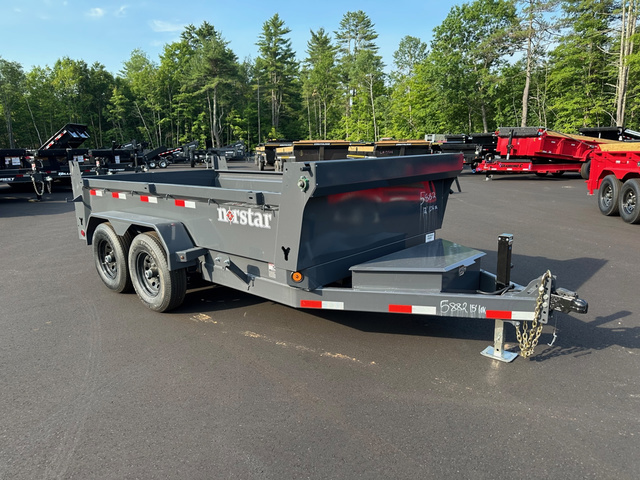 2026 NORSTAR 6X12 Powder Coated 10K Dump Trailer W/Slide-In Ram in Loudon, NH
