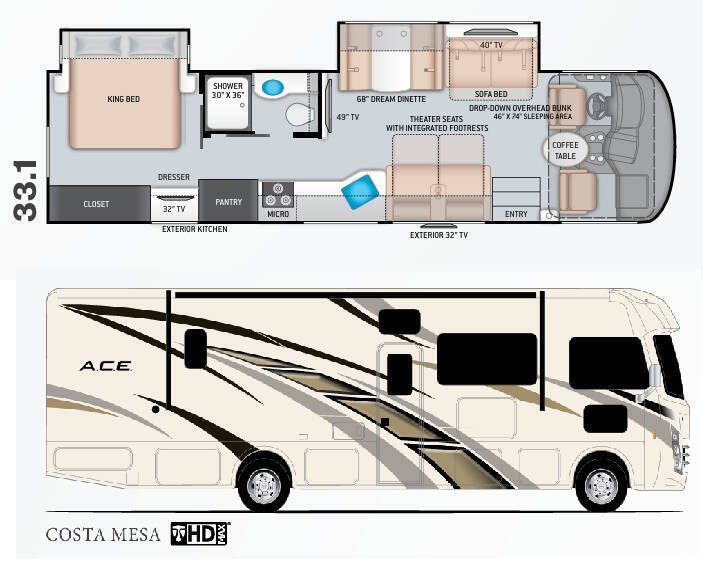 2019 Thor Motor Coach Ace 33.1 in princeton NC