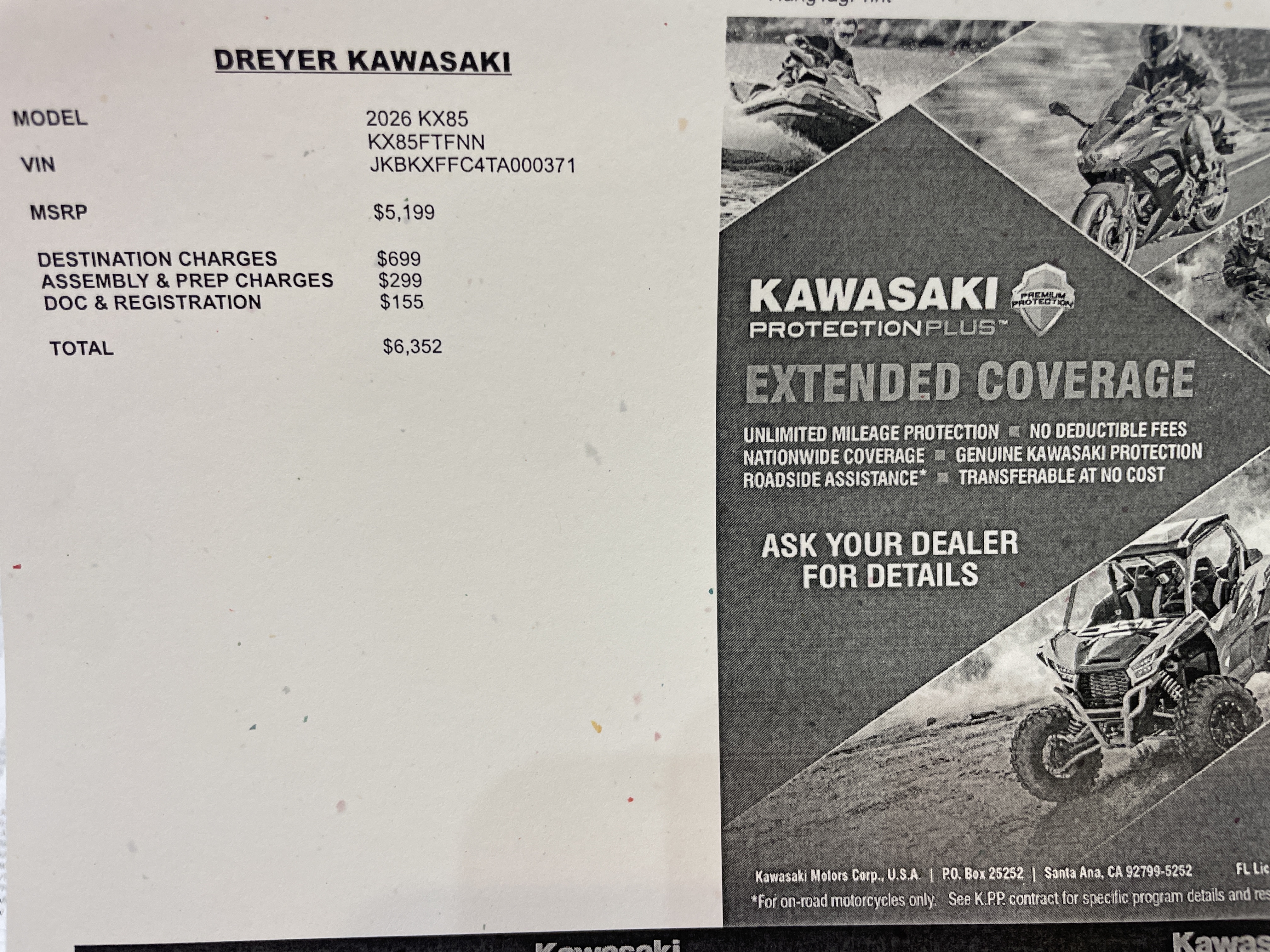 2026 Kawasaki KX85L 85 in Indianapolis, IN