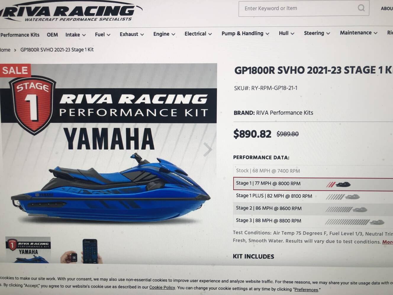 A photo of this 2021 Yamaha WAVERUNNER GP 1800R