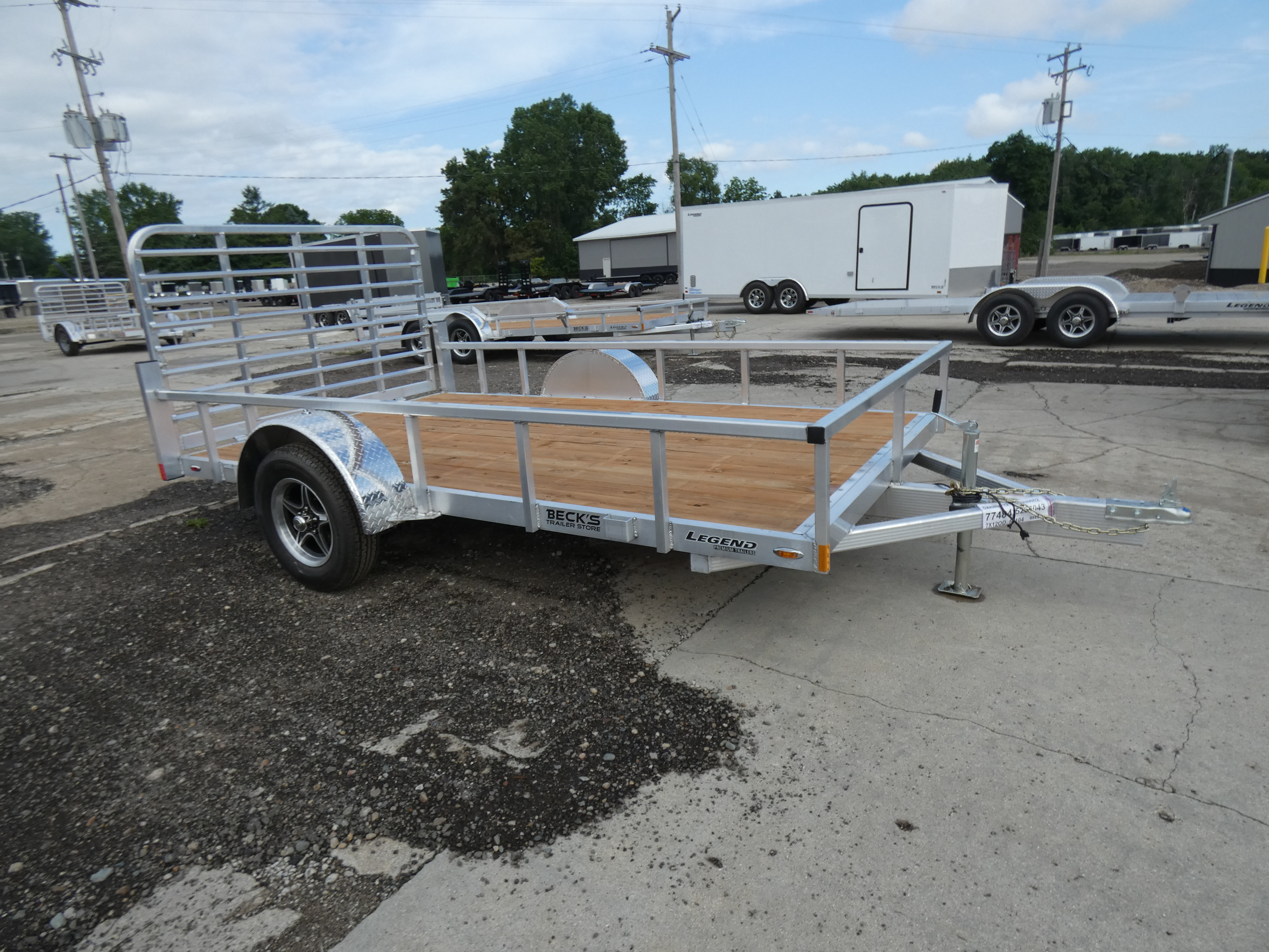 2027 Legend Trailers Open Deluxe Single Axle 7' x 12' Open Aluminum Utility in Saint Johns, MI