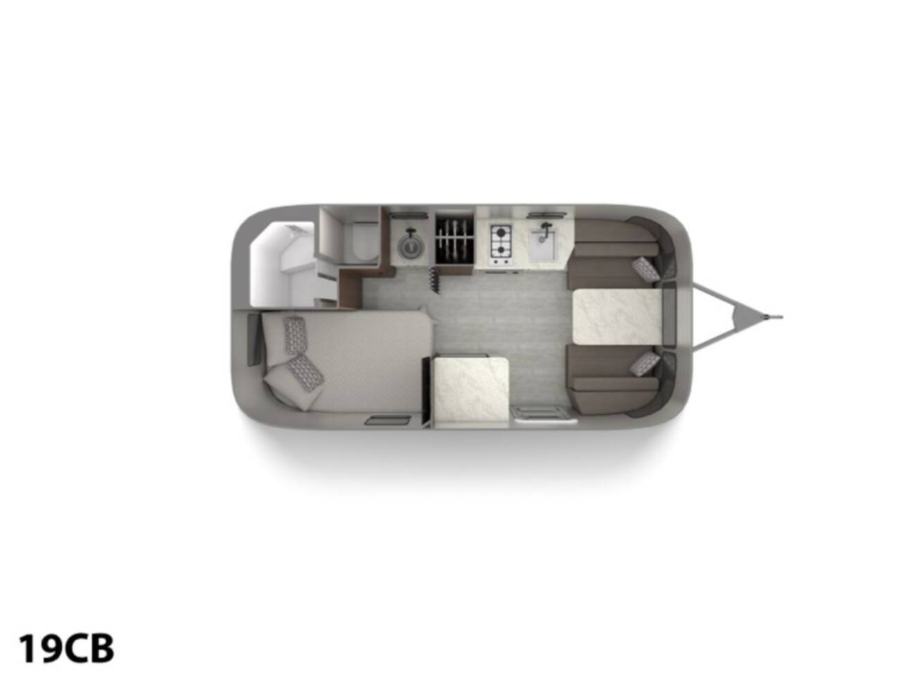 A photo of this 2023 Airstream Caravel 19CB
