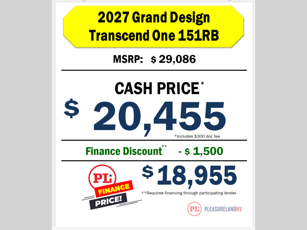 2027 Grand Design Transcend One 151RB in shakopee MN