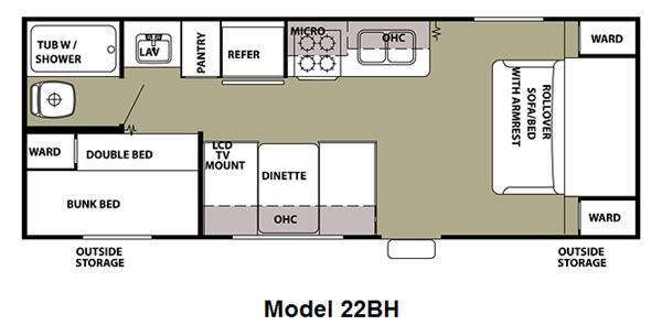 2011 Forest River Rv Cherokee Grey Wolf 22BH in thurmont MD