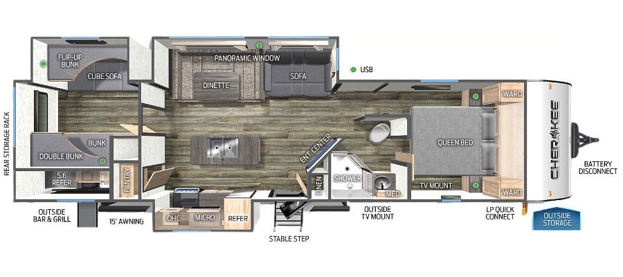 2027 Forest River Cherokee Wolf Den Black Label 304SRBL in mansfield OH