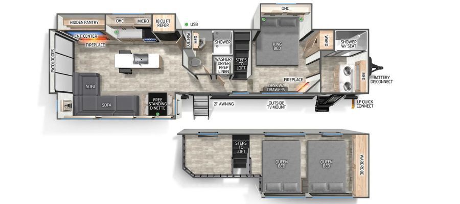 2027 Forest River Cherokee Timberwolf Destination Black Label 39JMBL in mansfield OH