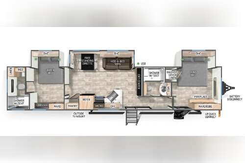2027 Forest River Cherokee Timberwolf Destination Black Label 39HBABL in mansfield OH