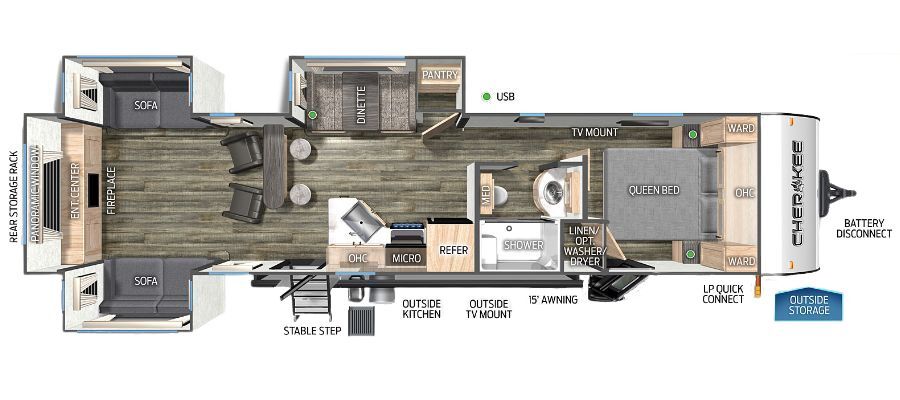 2027 Forest River Cherokee Wolf Den Black Label 306MMBL in mansfield OH