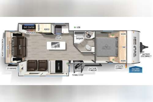 2027 Forest River Cherokee Wolf Den Black Label 273XLKBL in mansfield OH