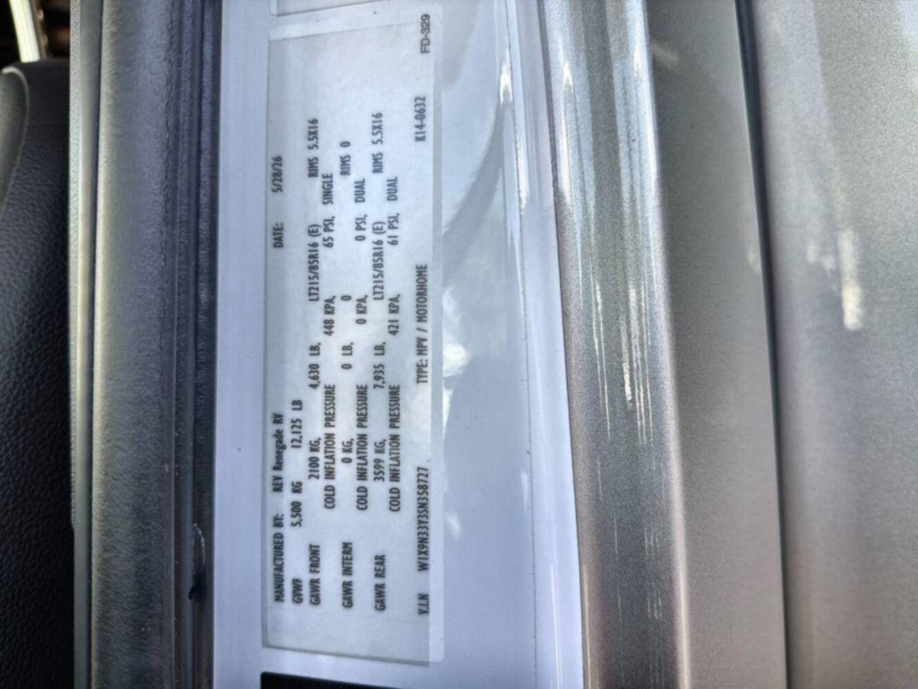 A photo of this 2027 Renegade Villagio 25RMC