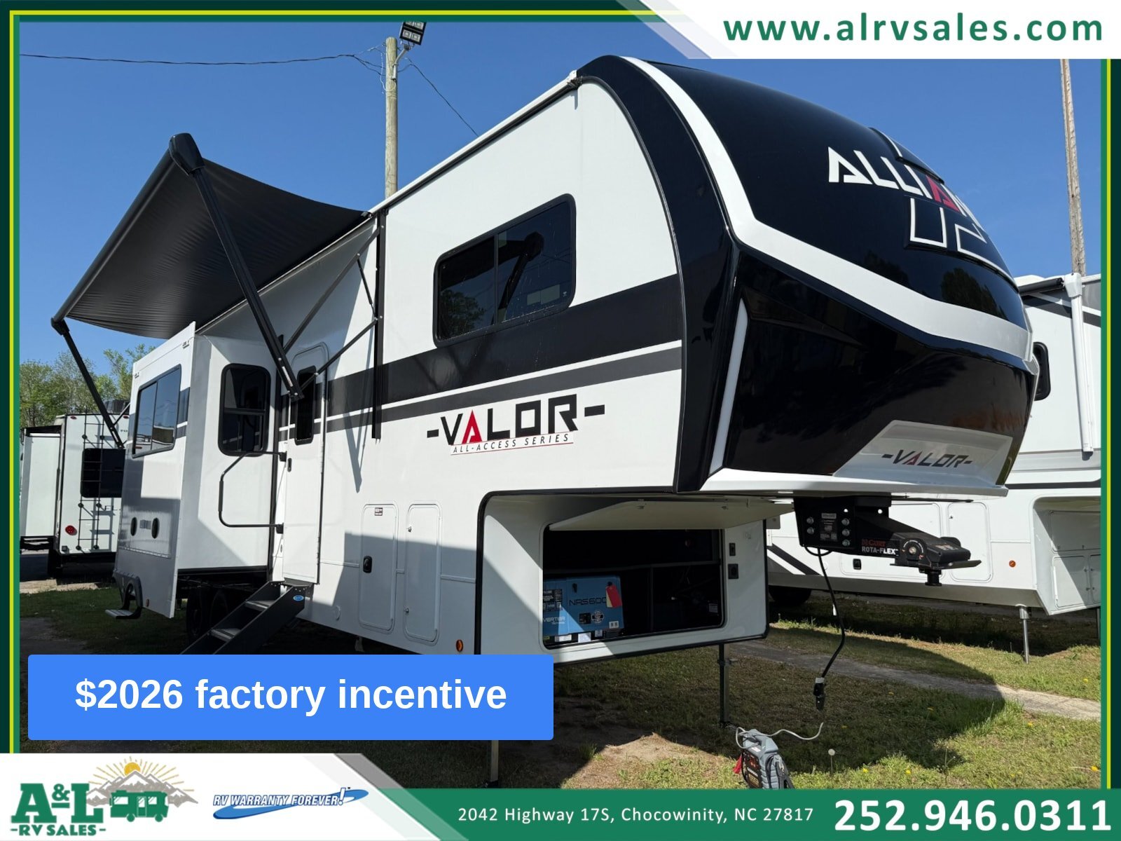 2026 Alliance Valor 32A10 Fifth Wheel Toy Hauler RV