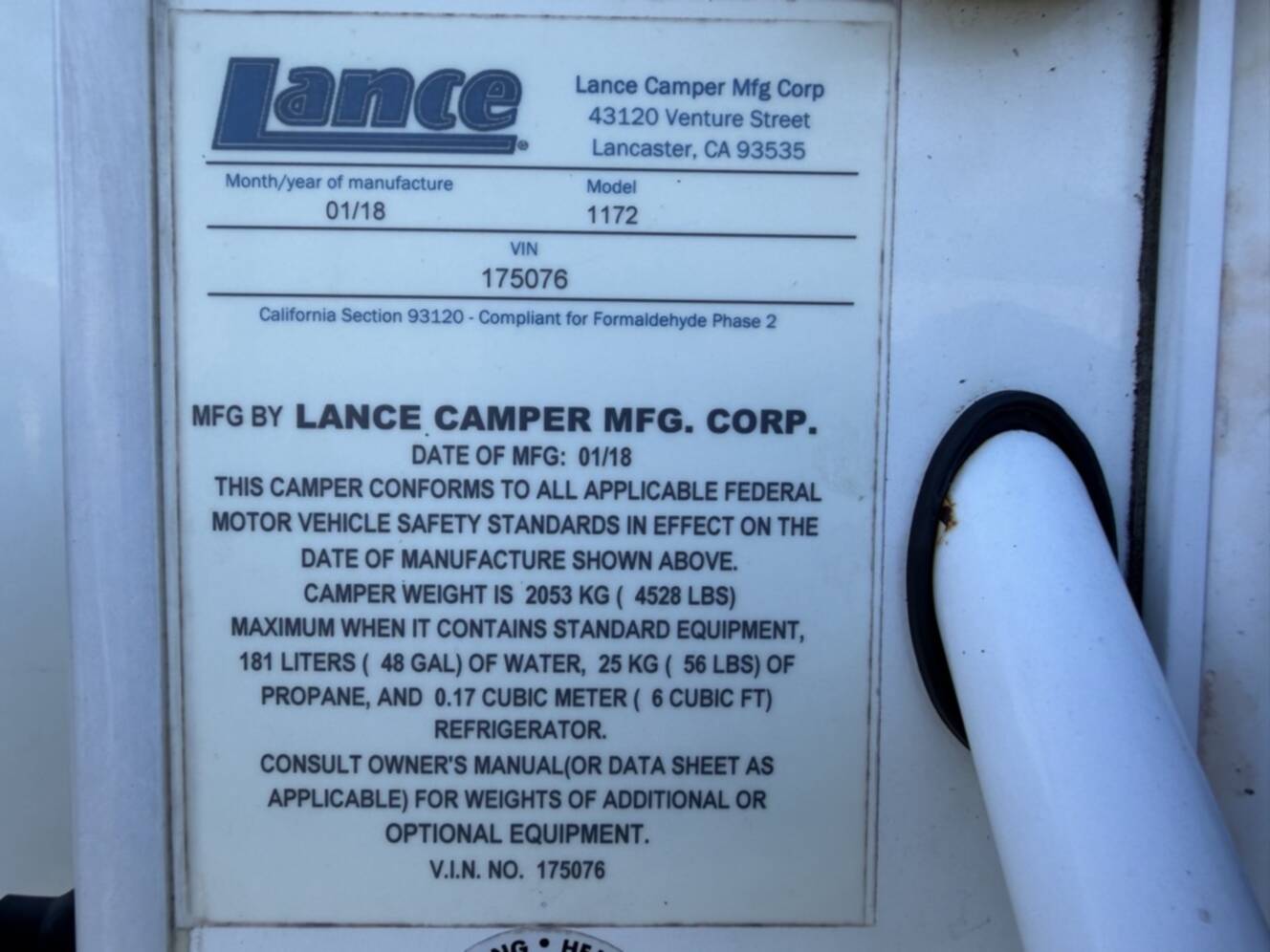 A photo of this 2018 Lance LANCE 1172