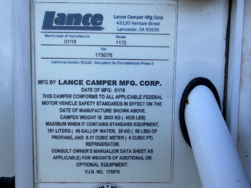 2018 LANCE LANCE 1172