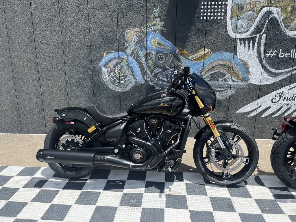 2026 Indian Motorcycle® 101 Scout® Black Crystal with Super Graphite BASE in Temple, TX